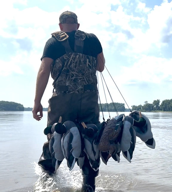 12- 72" Coated Cable, Non Tangling, Fully Depth Adjustable Decoy Rigs without weights
